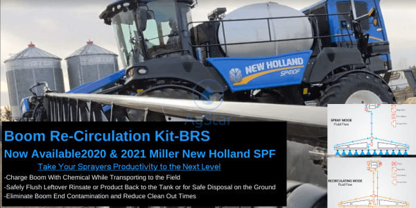 Brs Recirculating Boom Kit For New Holland Guardian Front Mount With Flow Control At The Nozzle
