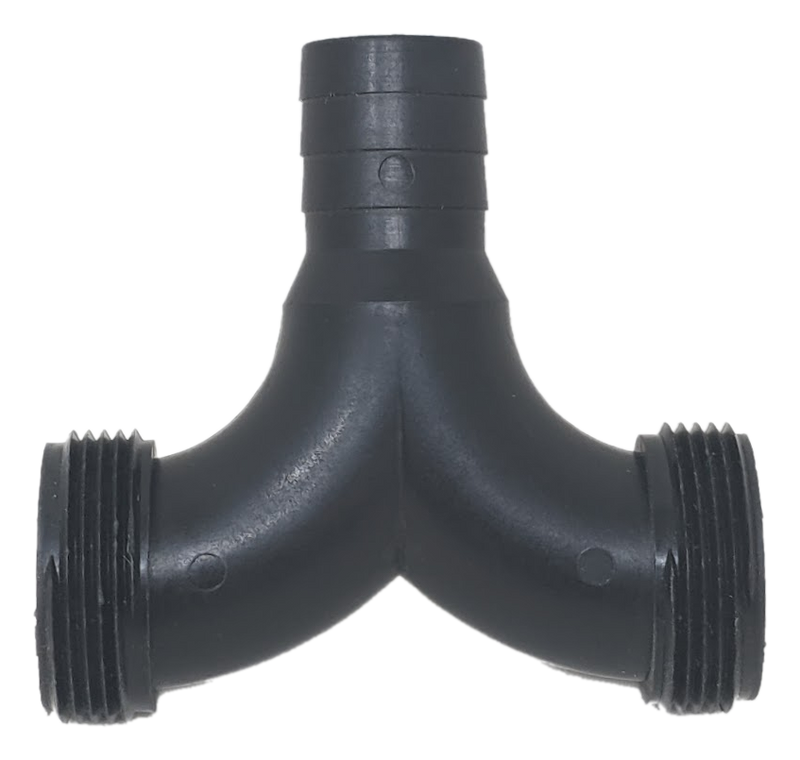 QN SWEEP TEE - 1" HOSE SHANK x 1" SST x 1" SST