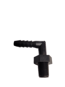 1/8" MNPT x 0.25" Hose Barb 90° Poly Fitting