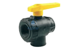 0.75 Inch Single Union Ball Valve 3-Way 232Psi Teflon Seals