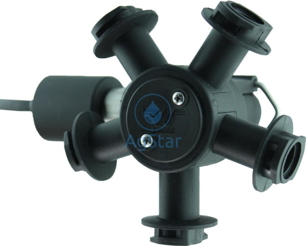5-Way Combo-Rate Turret With Reversible Side Mount Check Valve Port Nozzle Accessory