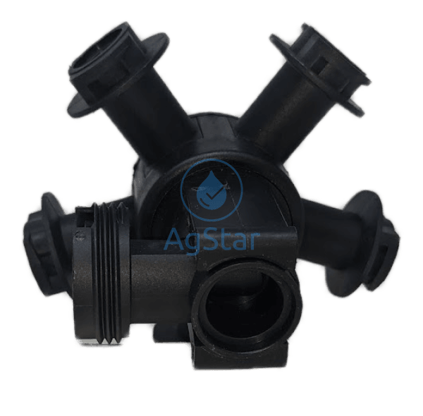 5-Way Combo-Rate Turret With Reversible Side Mount Check Valve Port Nozzle Accessory