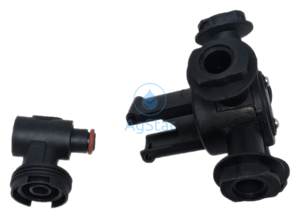 5-Way Combo-Rate Turret With Reversible Side Mount Check Valve Port Nozzle Accessory