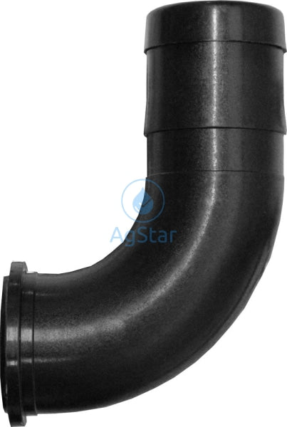 Qn Hose Shank - 1 Sst X 1/4 Sweep 90Deg Quick Nut Fitting