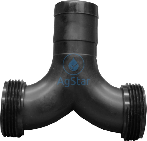 Qn Sweep Tee - 1 1/4 Hose Shank X Sst Quick Nut Fitting