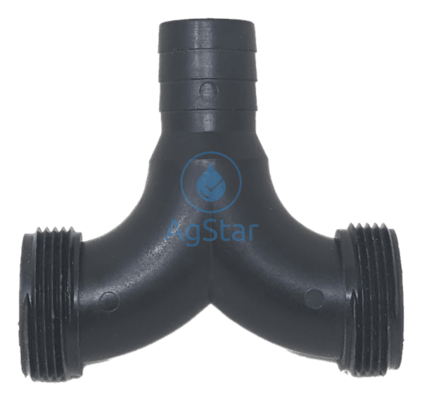 Qn Sweep Tee - 1 Hose Shank X Sst Quick Nut Fitting