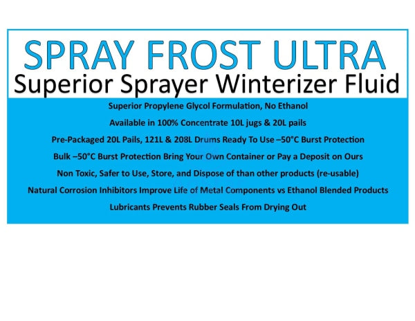 Spray Frost Ultra Ready To Use Pre-Packaged Includes Container Winterizer Fluid