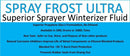 Spray Frost Ultra Winterizer Fluid