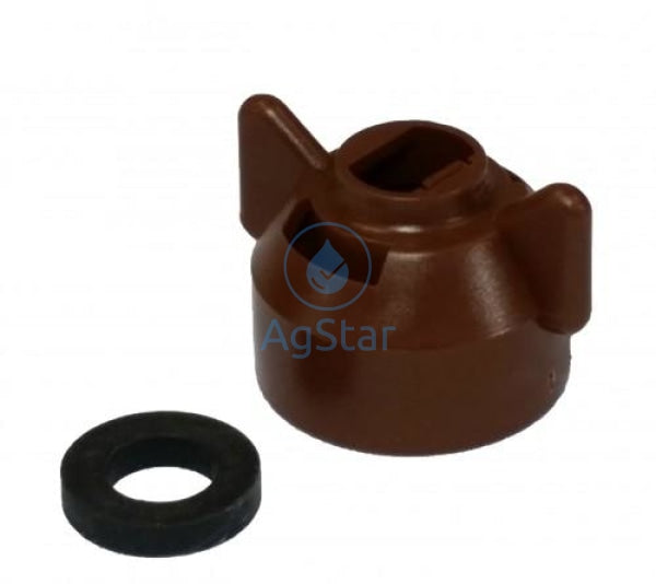 Standard Fan Nozzle Cap With Epdm Seal Brown Iso